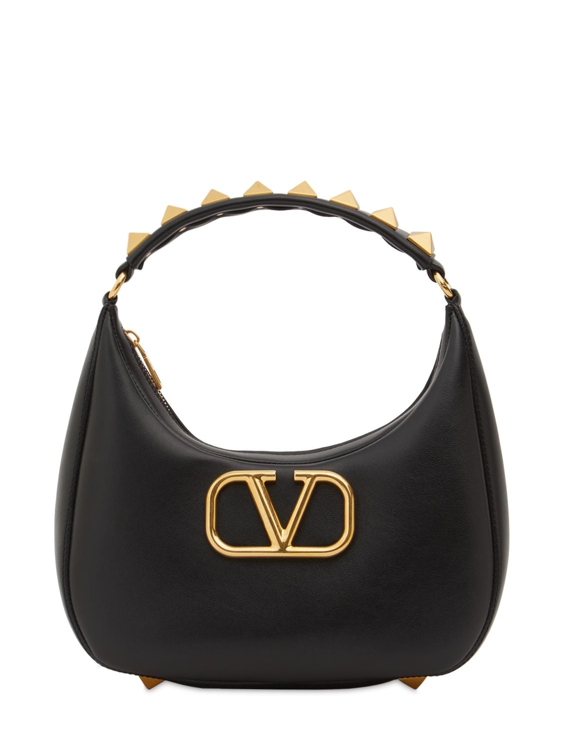 Shop Valentino Garavani Stud Sign VLogo Leather Crossbody Bag