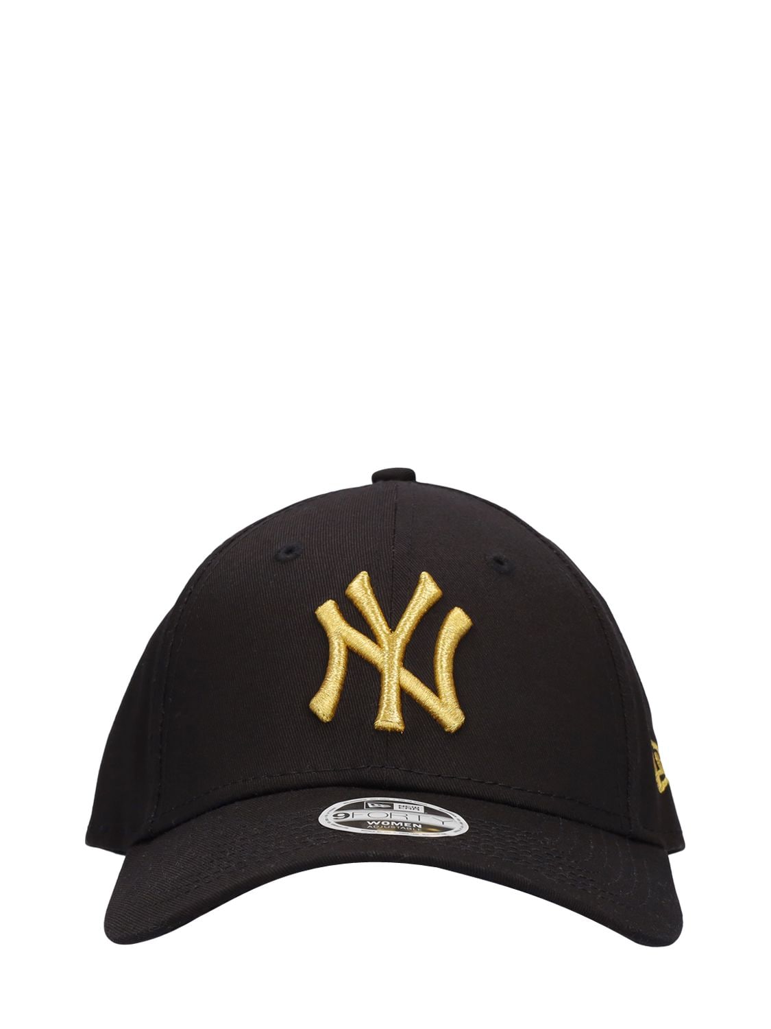 New Era 9forty Metallic Logo Ny Hat In Black