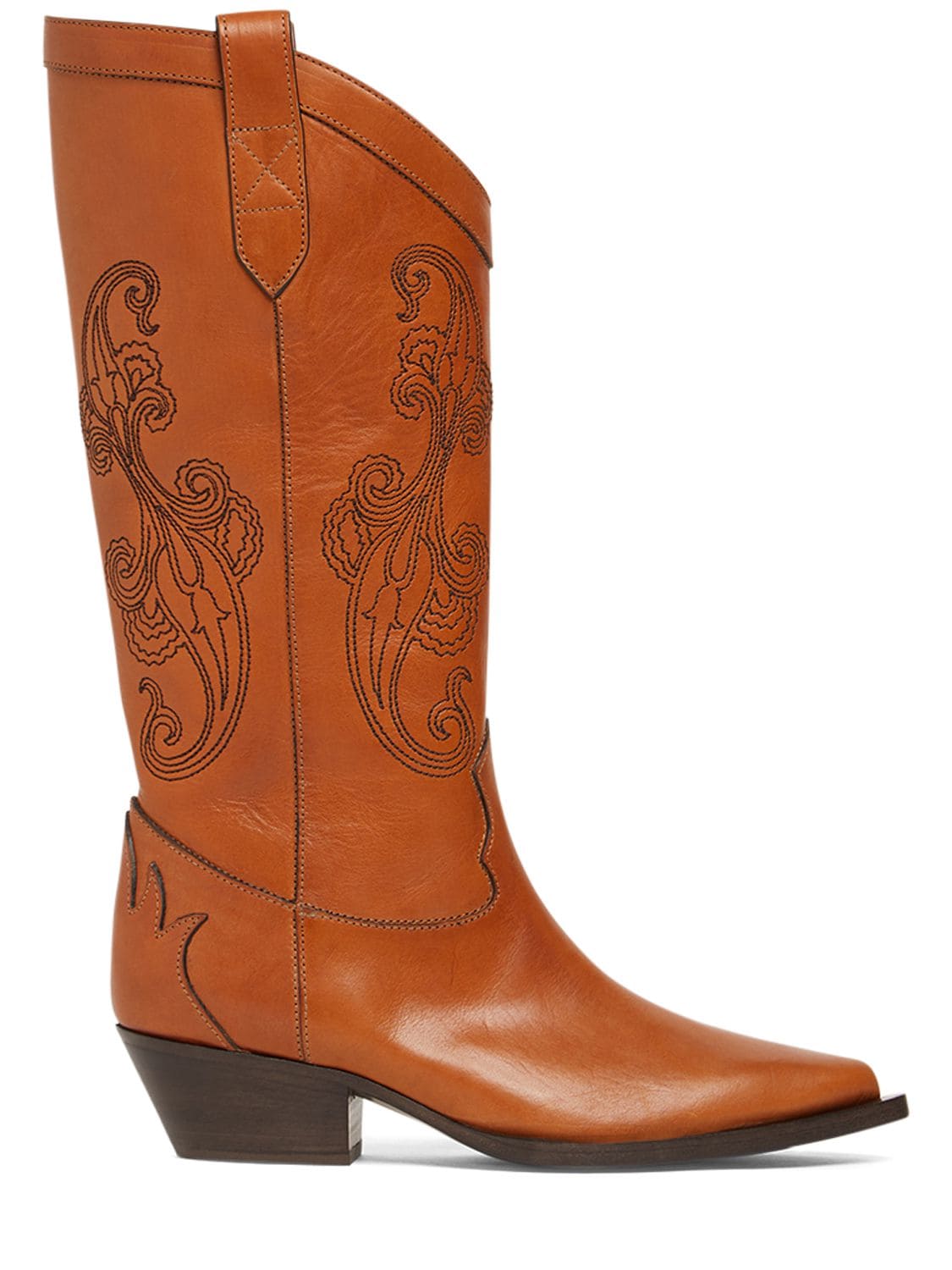 ETRO 40mm Western Leather Tall Boots