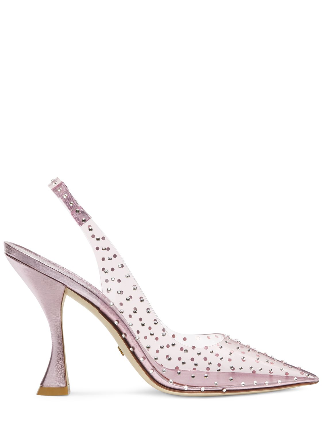Stuart Weitzman Crystal-embellished Transparent Pumps In Pink