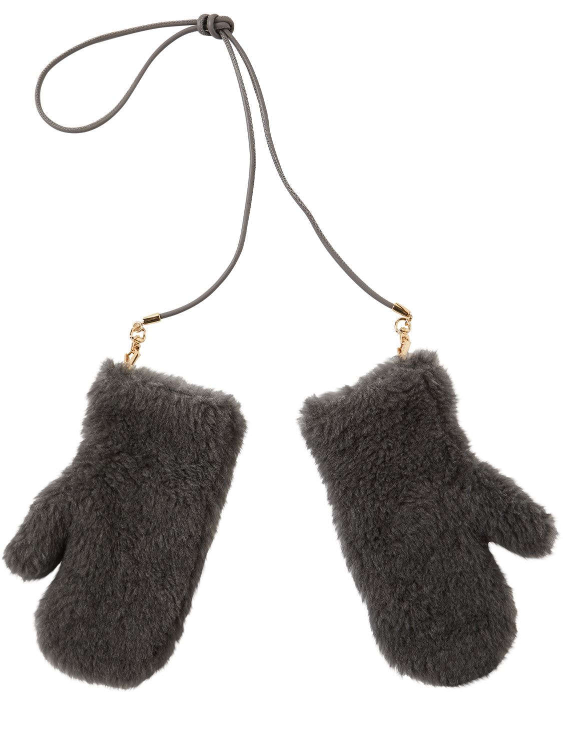 Image of Ombrato Camel Teddy Gloves W/ Strap