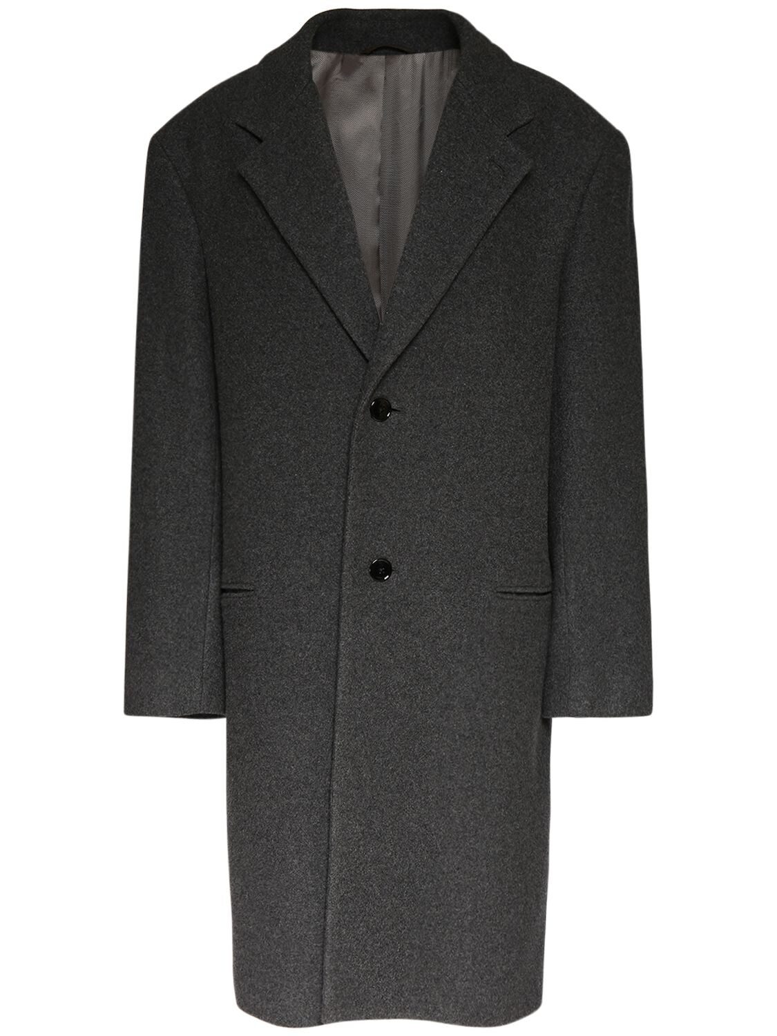 Lemaire Grey Chesterfield Single-breasted Coat | ModeSens