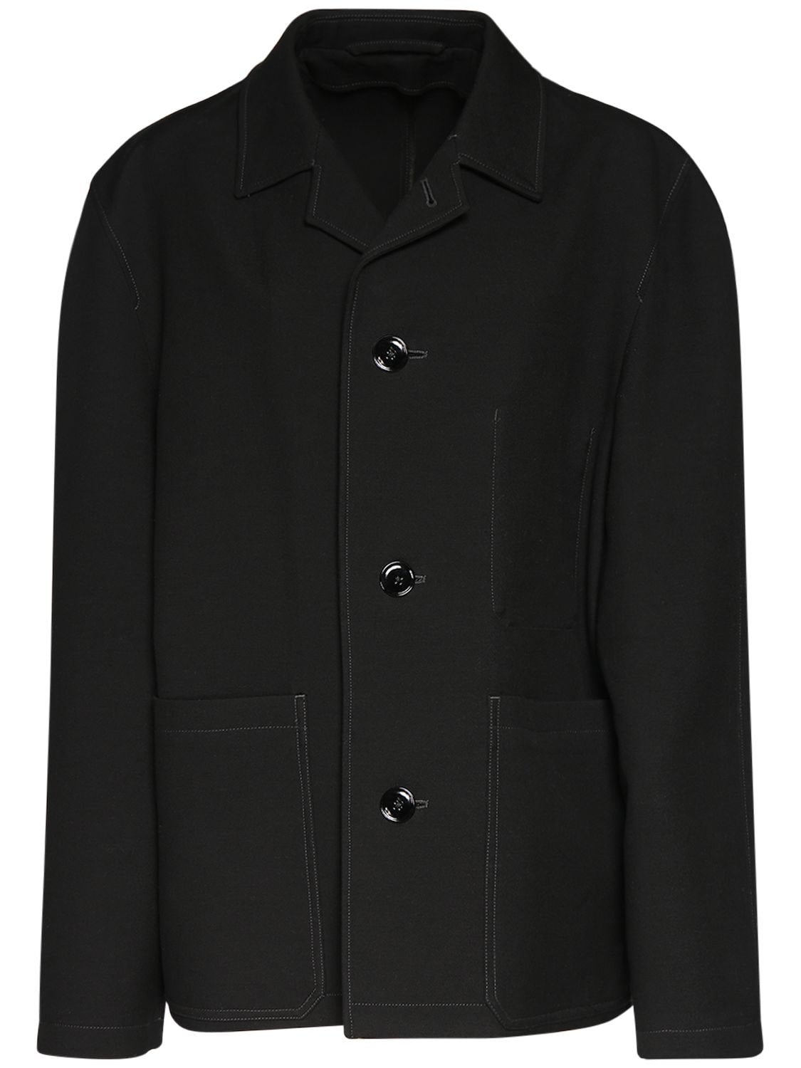 LEMAIRE Cropped Cotton & Wool Blend Jacket for Women