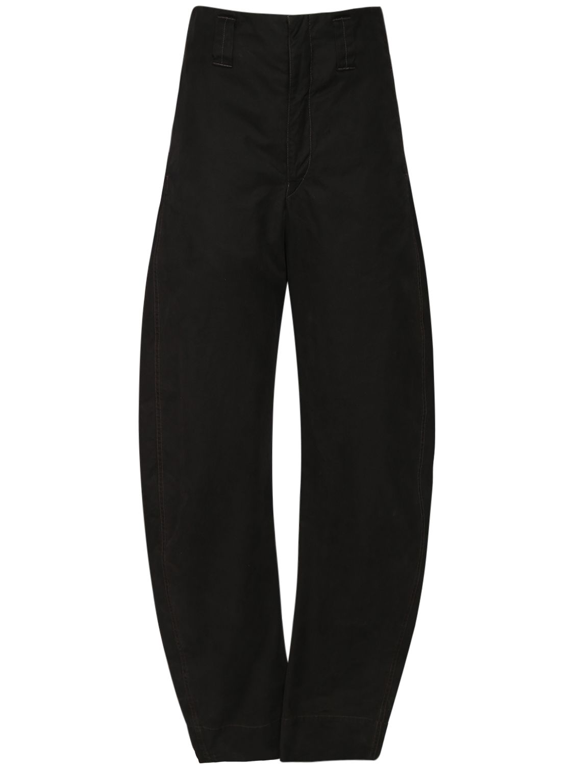 Lemaire Wide-leg Trousers Elastic Waistband In Black