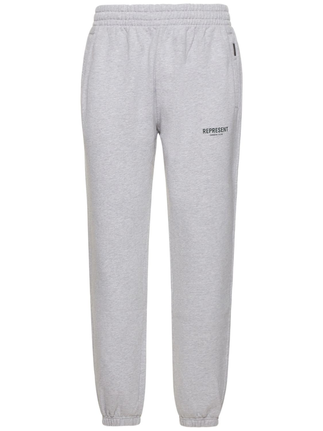 Represent Owners Club Oversize Cotton Sweatpants In Light Grey Marl