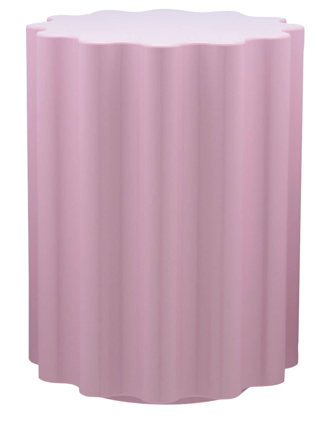 Kartell Colonna Table/stool In Pink