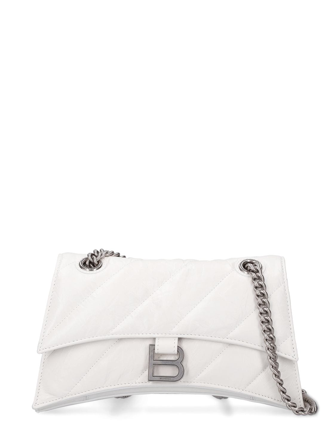 BALENCIAGA Small Crush Chain Quilted Leather Bag