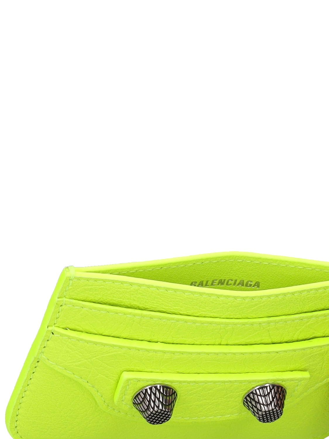 Shop Balenciaga Le Cagole Card Holder In Fluo Yello