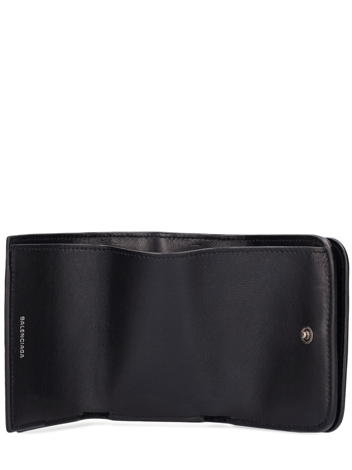 Shop Balenciaga Le Cagole Mini Leather Wallet In Black