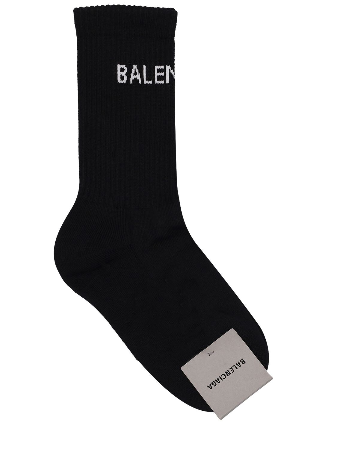 BALENCIAGA Logo Cotton Blend Tennis Socks