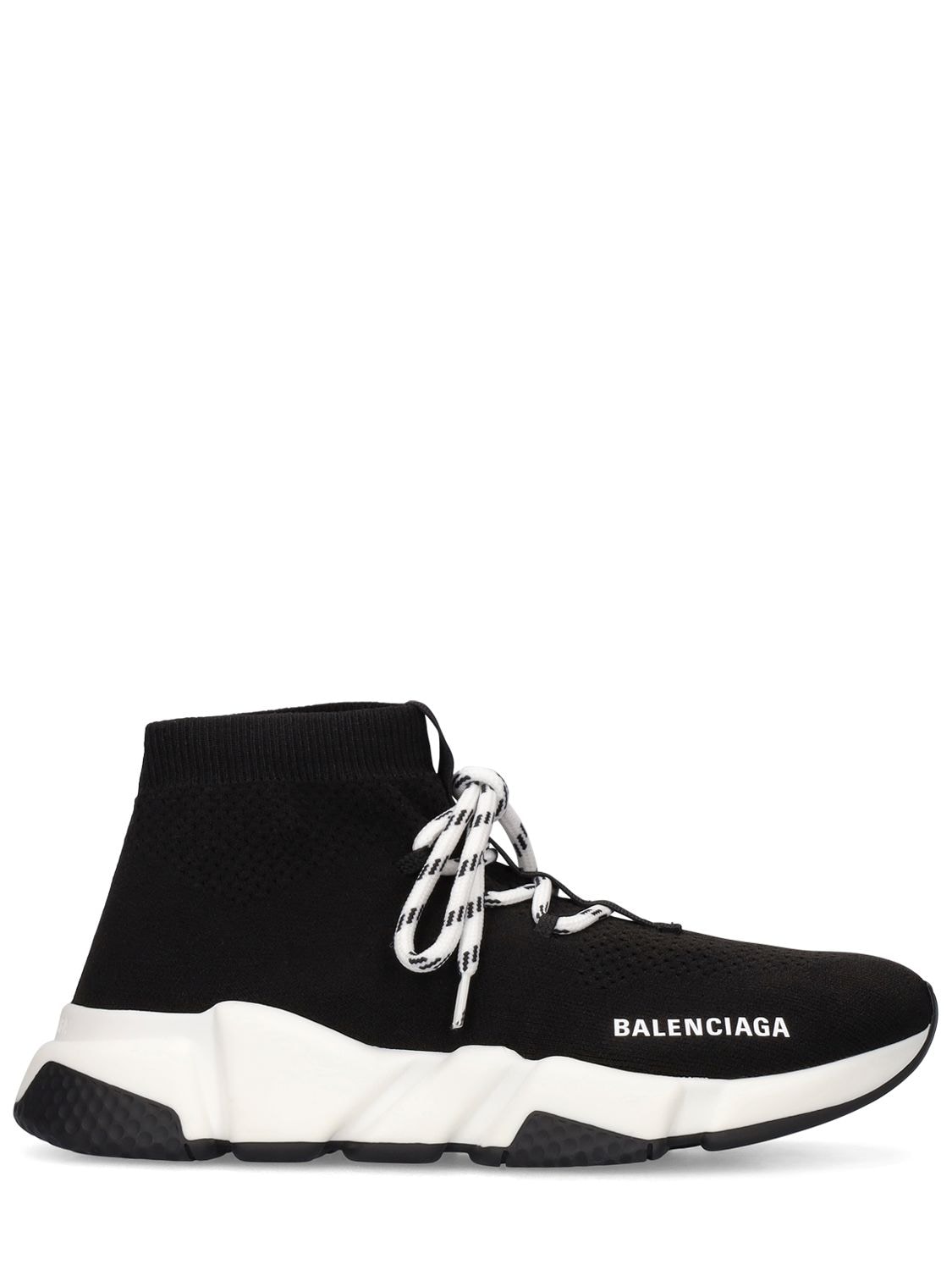 Balenciaga 30mm Speed 2 Knit Sneakers In Black