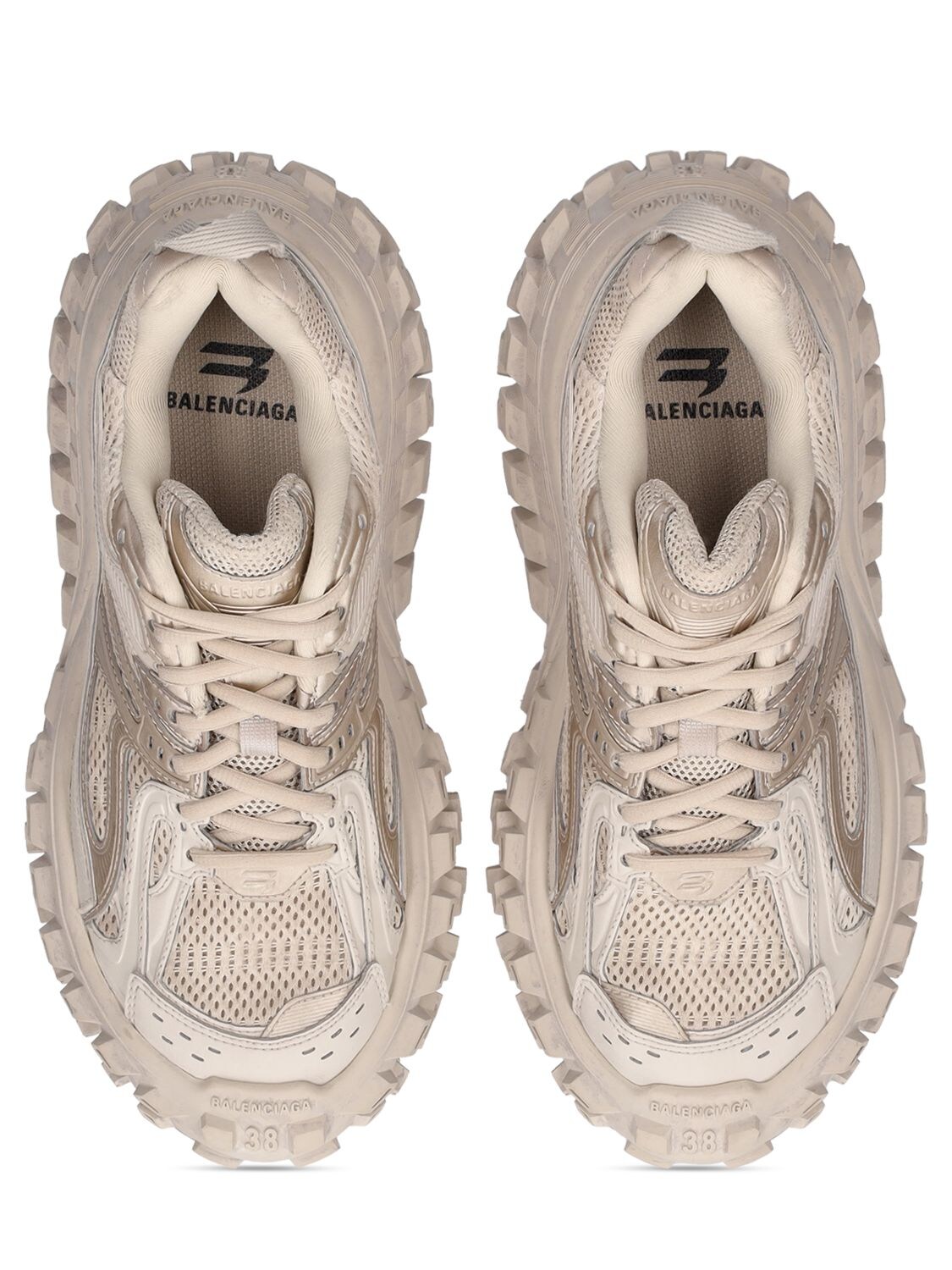 Shop Balenciaga 60mm Bouncer Faux Leather Sneakers In Beige