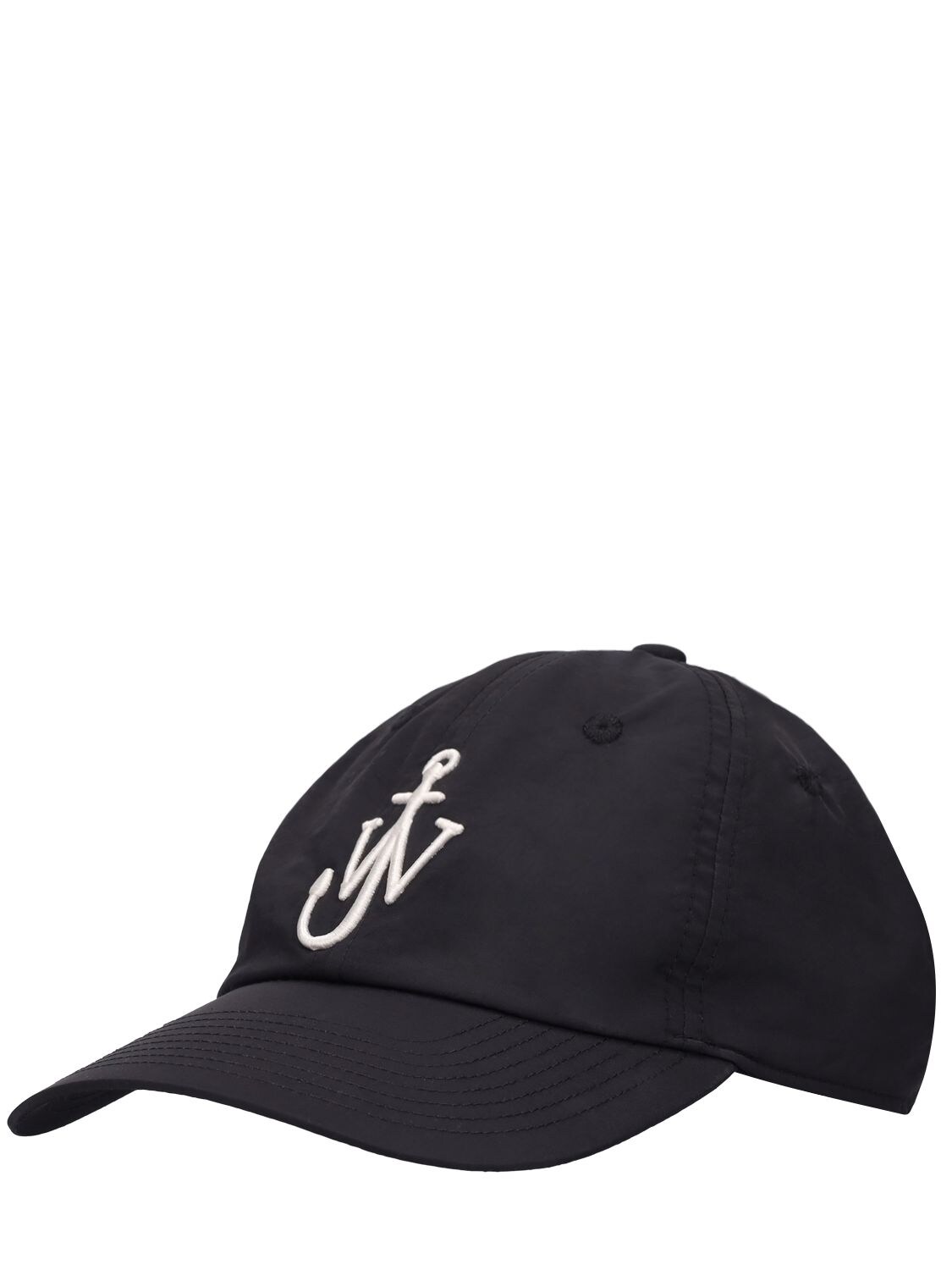 Jw Anderson Logo-embroidered Nylon-blend Baseball Cap In Black