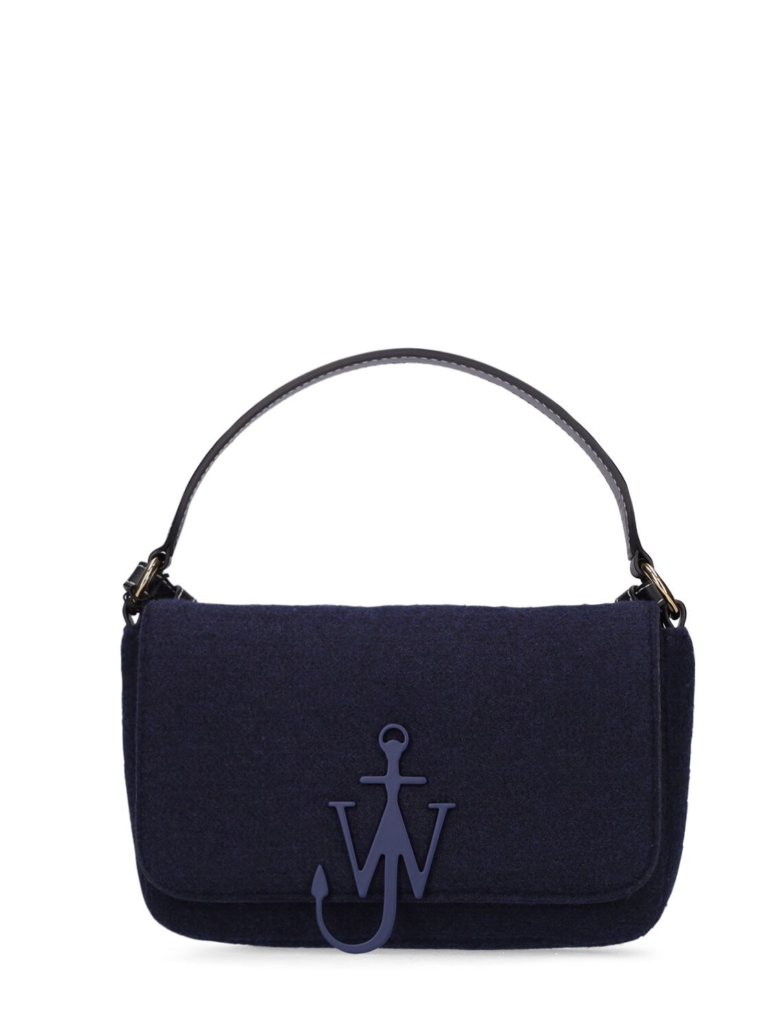 Jw Anderson Logo Embroidered Tech Crossbody Bag In Navy