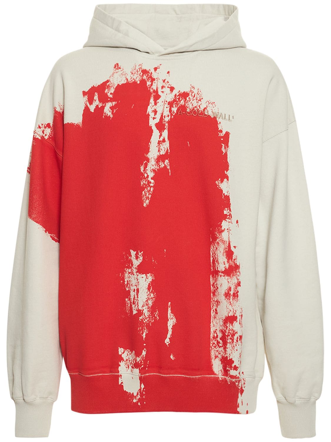 A-COLD-WALL* PAINT EFFECT COTTON JERSEY HOODIE