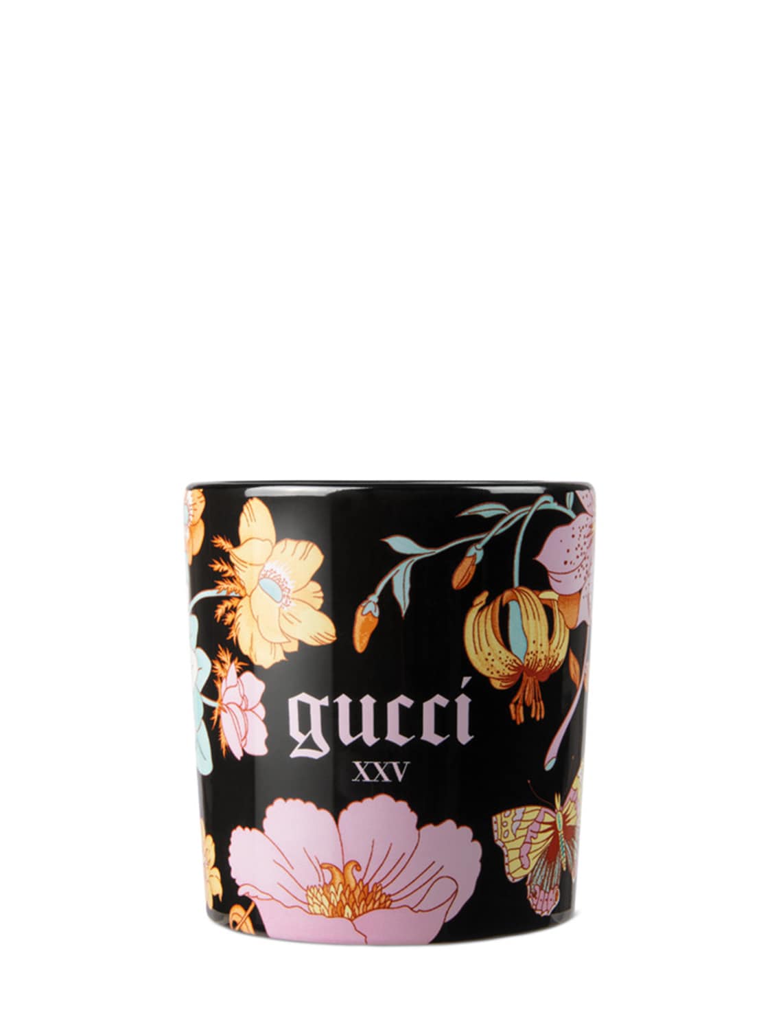 Gucci Violet Flora Scented Candle In Black,mc