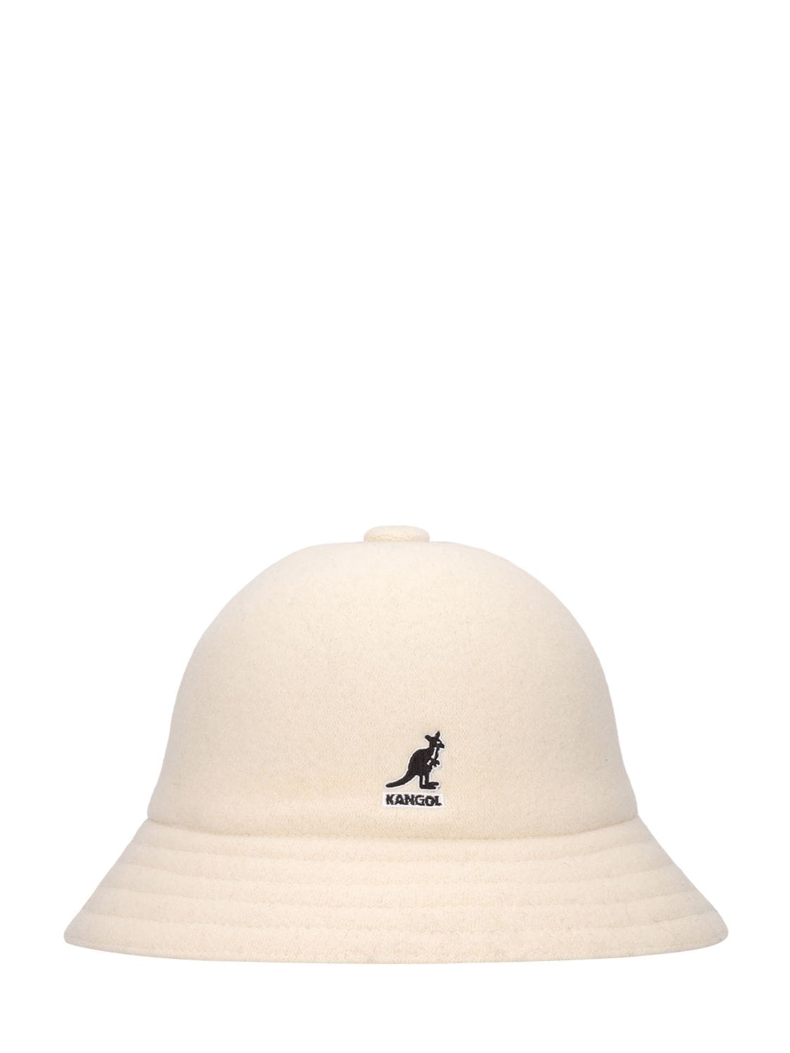 Kangol Wool Blend Casual Bucket Hat In White