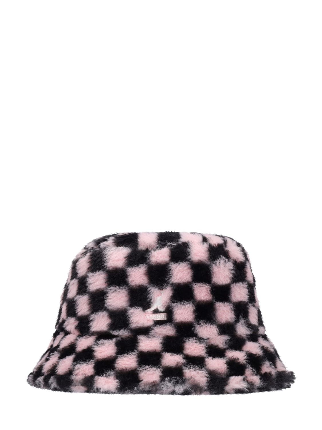 Kangol Faux Fur Bucket Hat In Pink,black