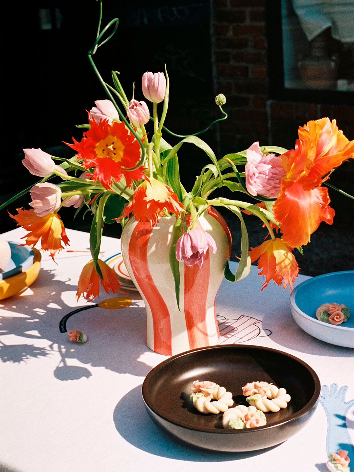Shop Hay Sobremesa Small Red Striped Vase