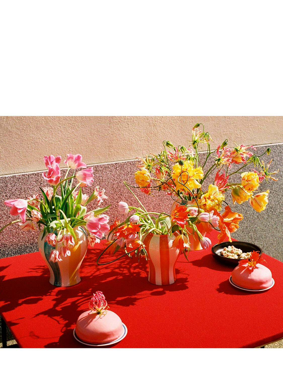 Shop Hay Sobremesa Small Red Striped Vase