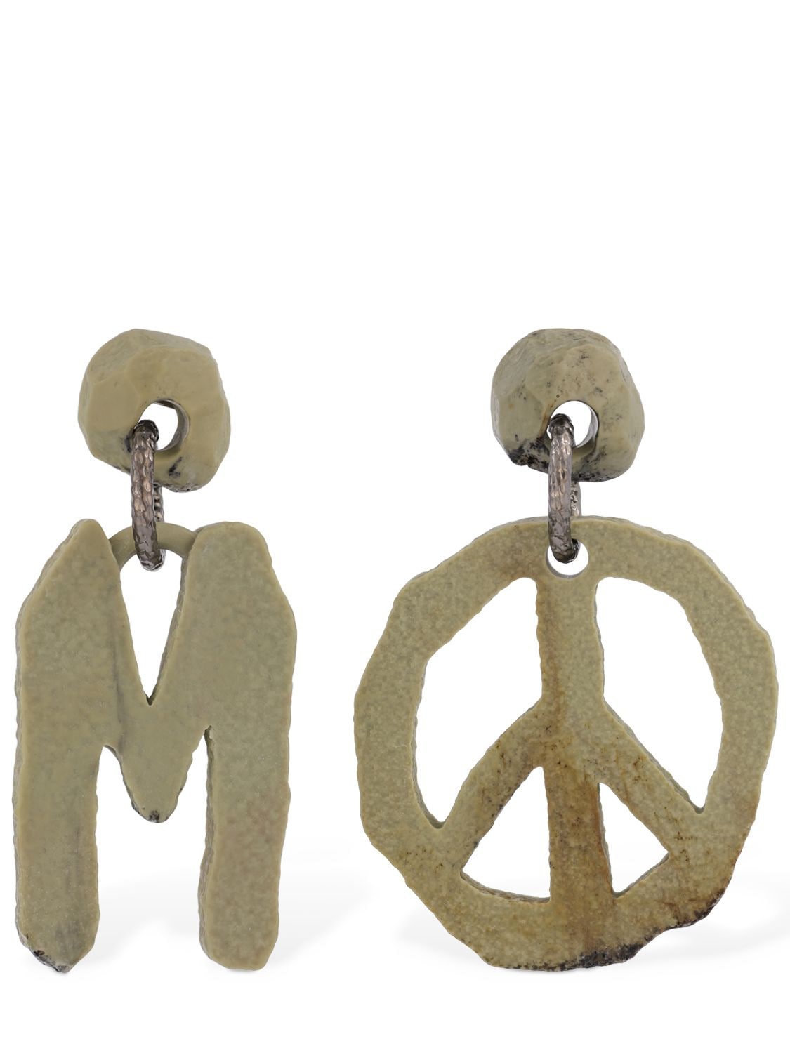 MOSCHINO Letter "m" & Peace Earrings