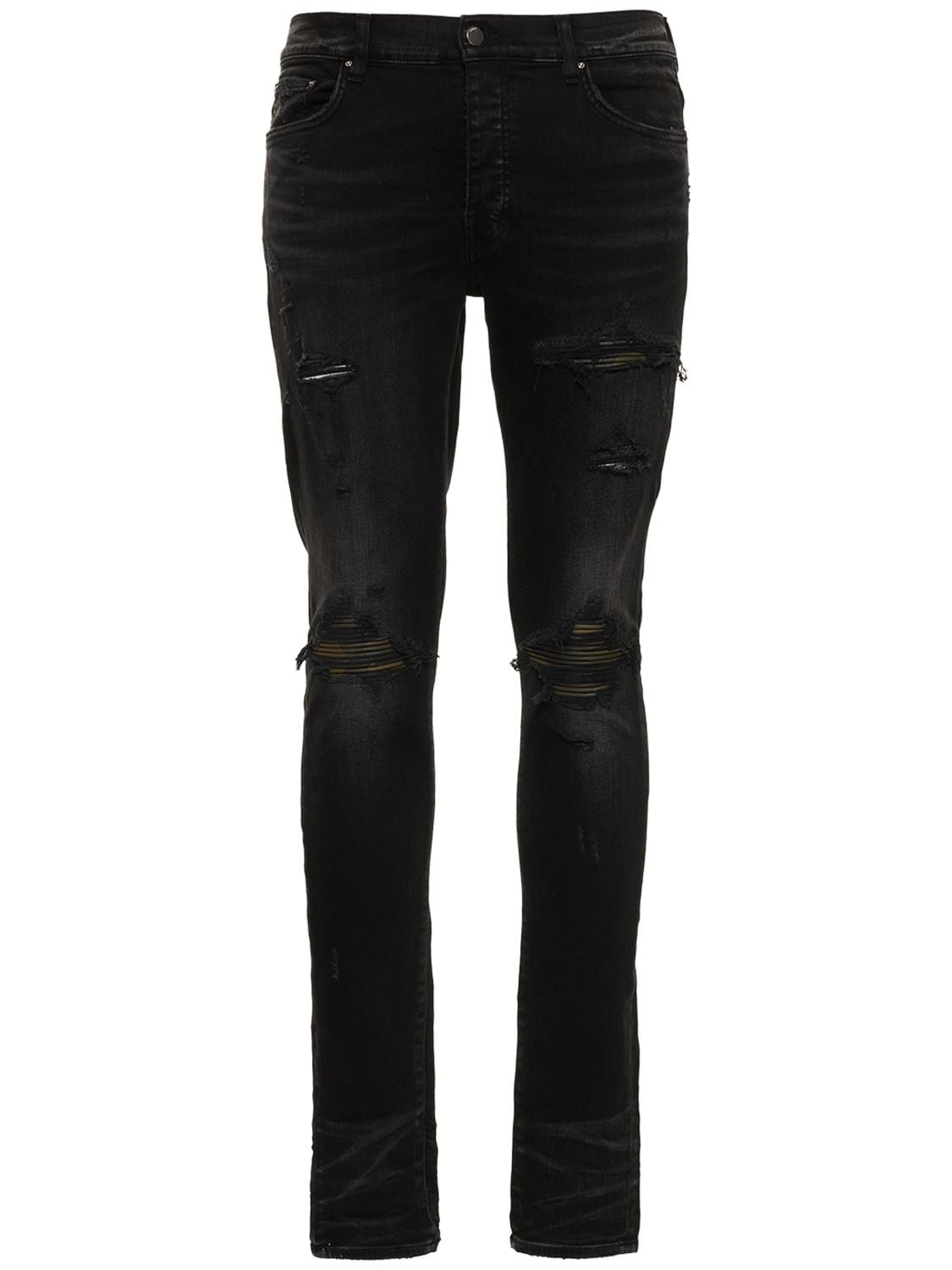 Mx1 Leather Camo Stretch Denim Jeans