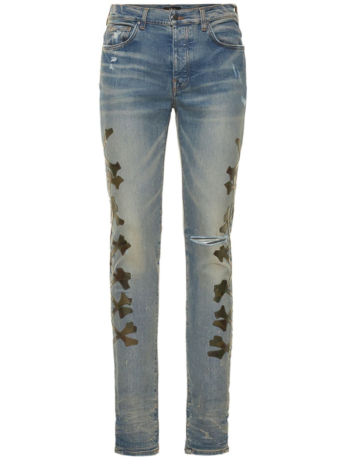 Camo Bones Stretch Denim Jeans
