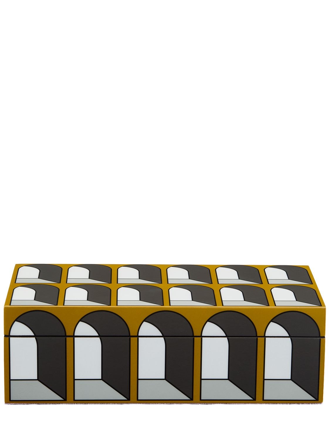 Jonathan Adler Small Arcade Lacquered Box In Black