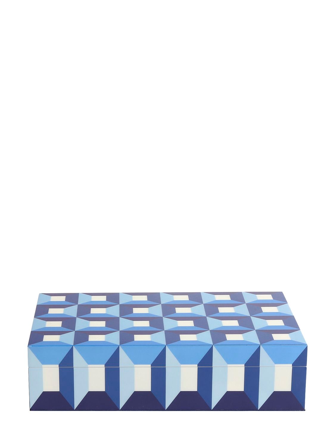 Jonathan Adler Large Sorrento Lacquered Box In Blue