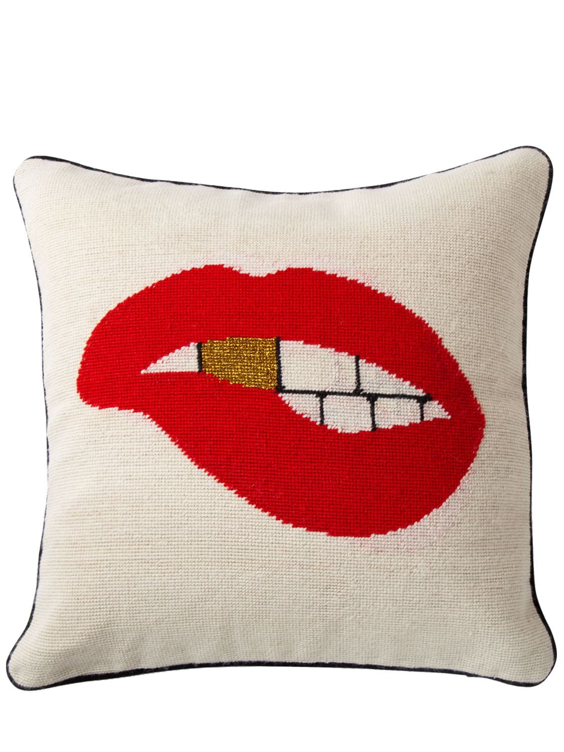 Image of Uk Bitten Lips Cushion