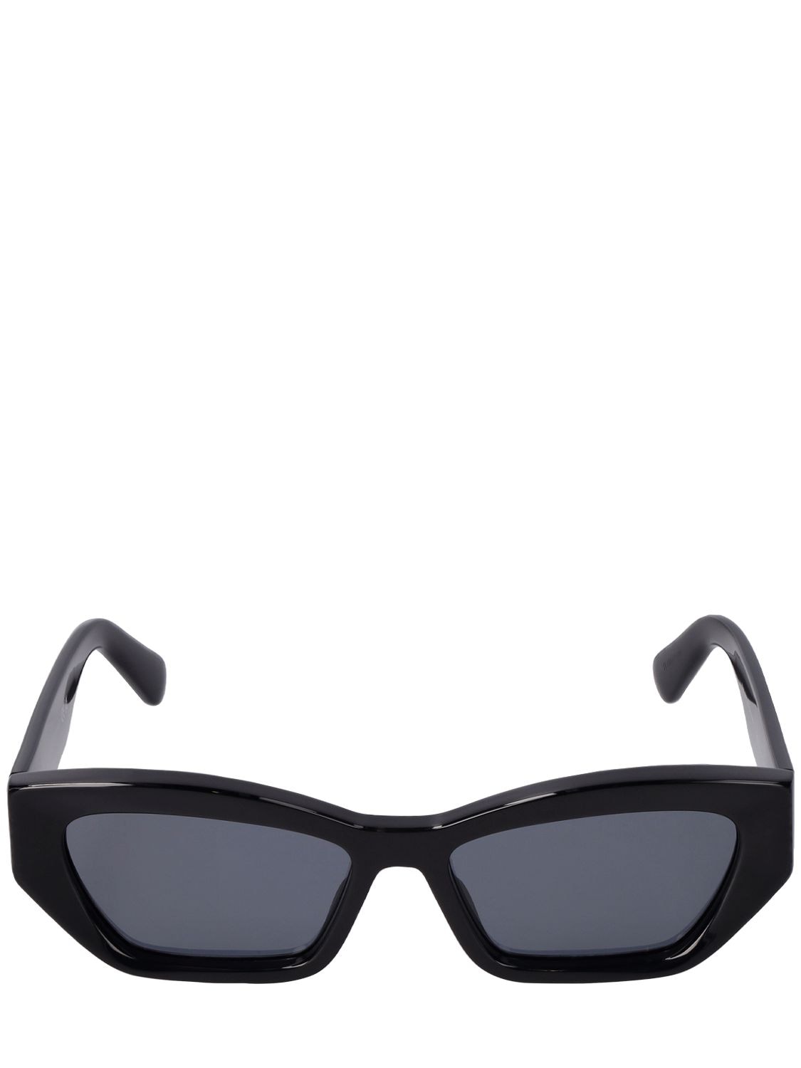 Stella Mccartney Cat-eye Bio-acetate Sunglasses W/ Chain In Black,smoke