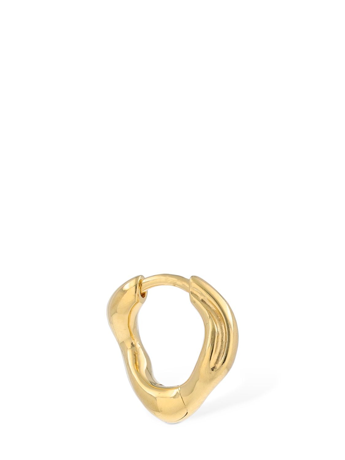 Shop Maria Black Anil 8 Mono Huggie Earring In Gold
