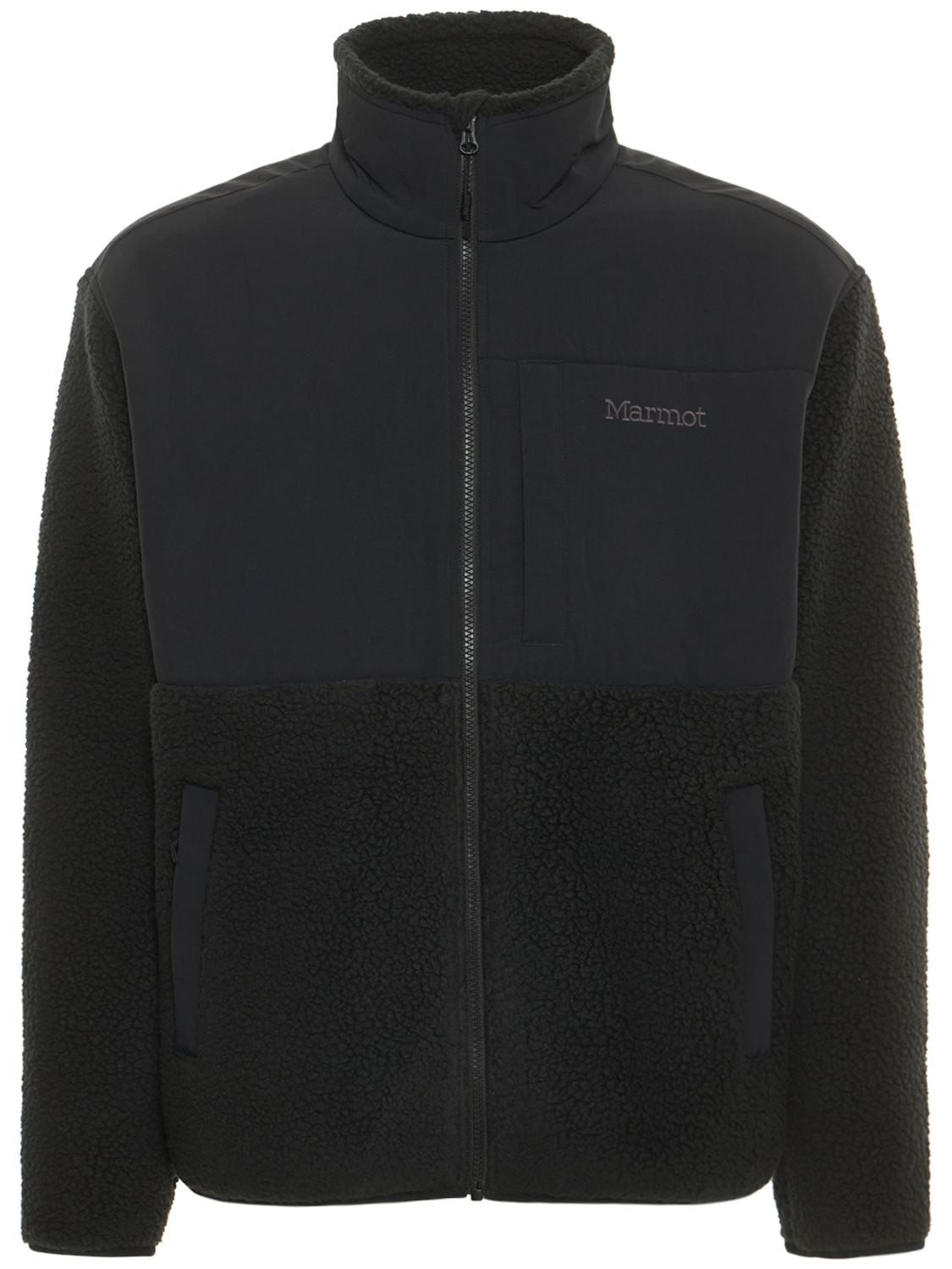 Marmot Wiley Polartec Tech Fleece Jacket In Black