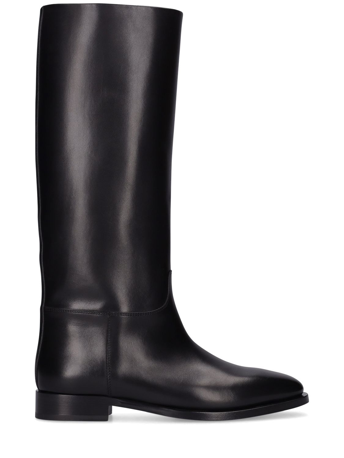 20mm Grunge Leather Tall Boots