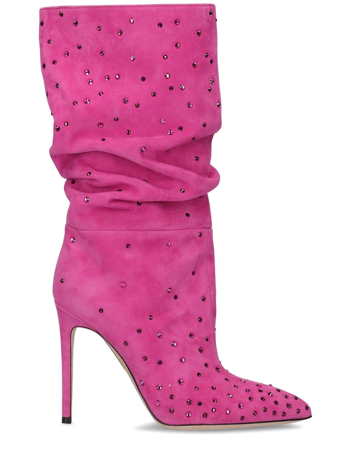 Paris Texas 105mm Holly Slouchy Suede Boots In Fuchsia