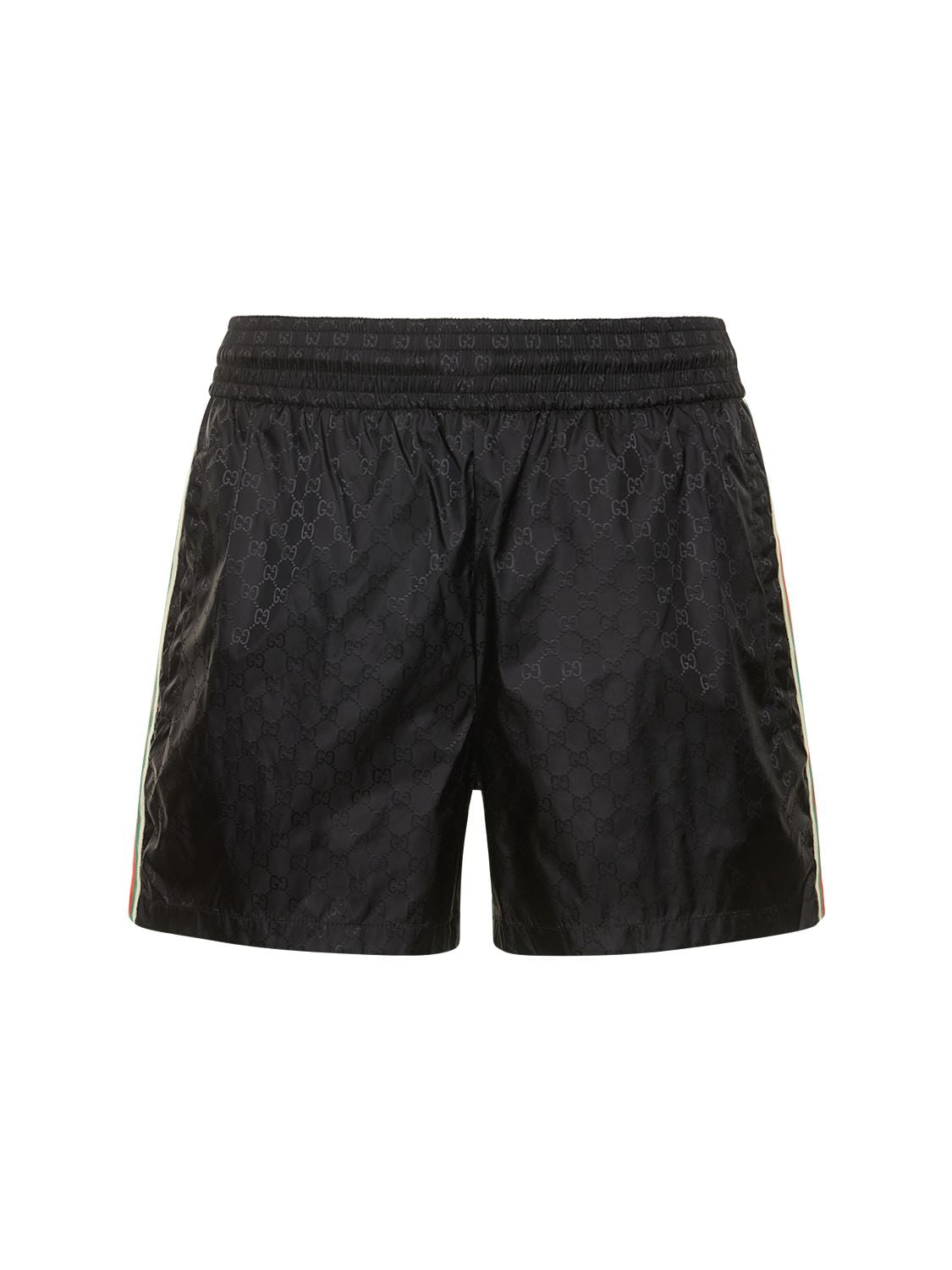 GG jacquard nylon swim shorts in black