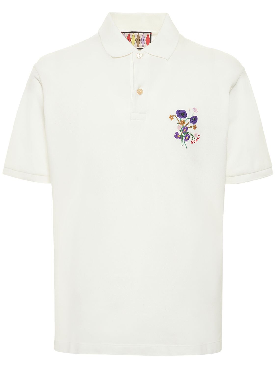 Gucci - Men - logo-embroidered Stretch-cotton Piqué Polo Shirt Neutrals - M