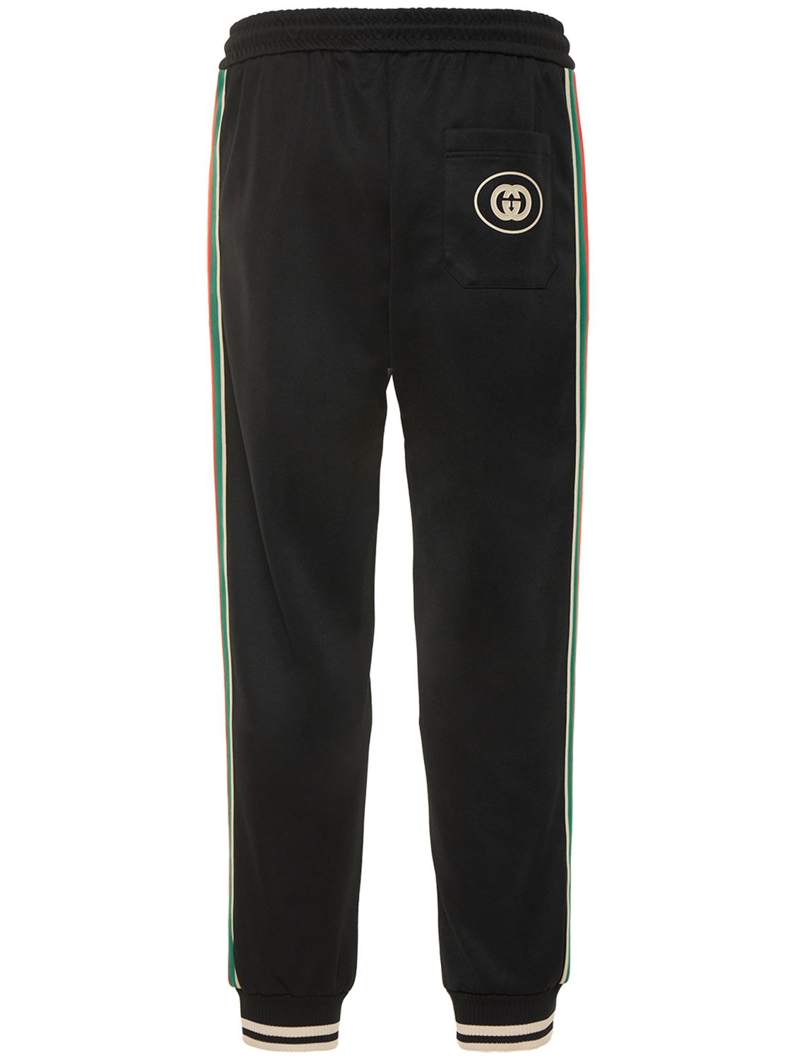 Shop Gucci Tech & Cotton Sweatpants In Black