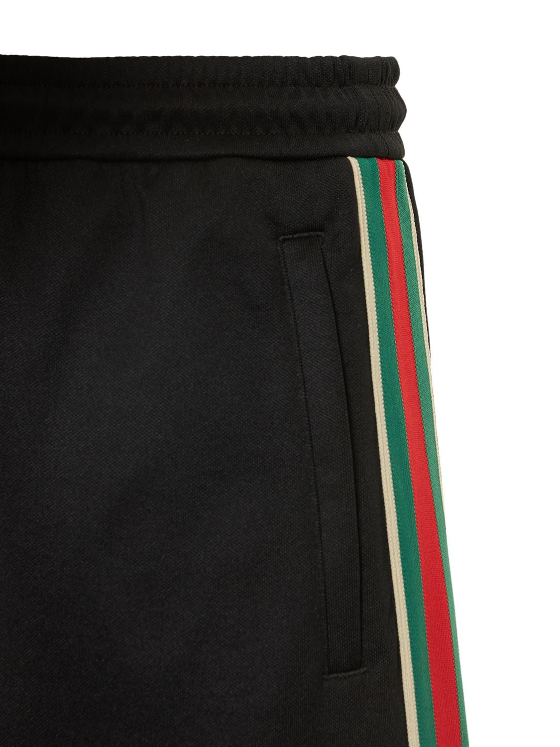 Shop Gucci Cotton Blend Pants In Black