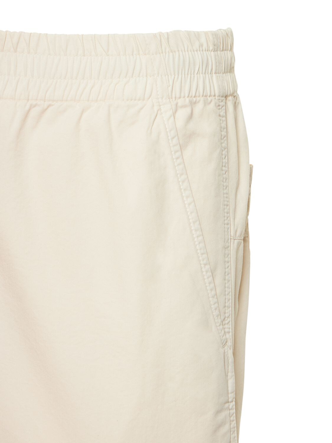 Shop Apc Straight Cotton Canvas Pants In Ecru