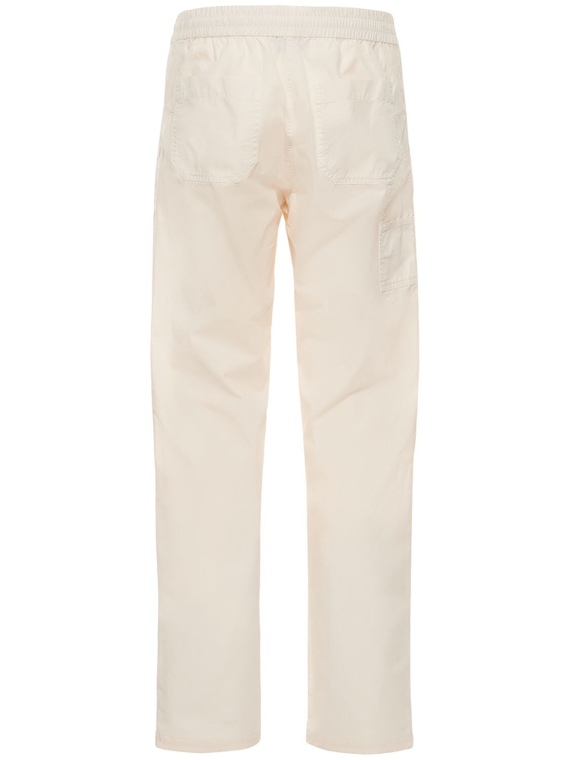 Shop Apc Straight Cotton Canvas Pants In Ecru