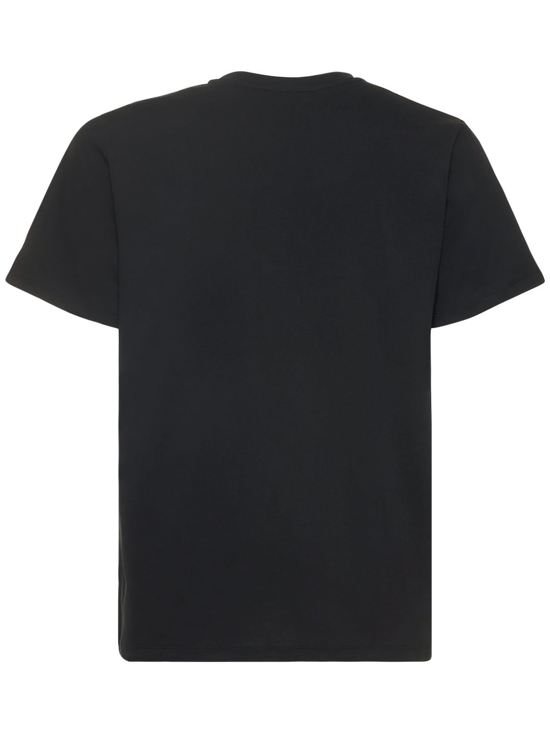 Shop Apc Logo Embroidery Organic Cotton T-shirt In Black