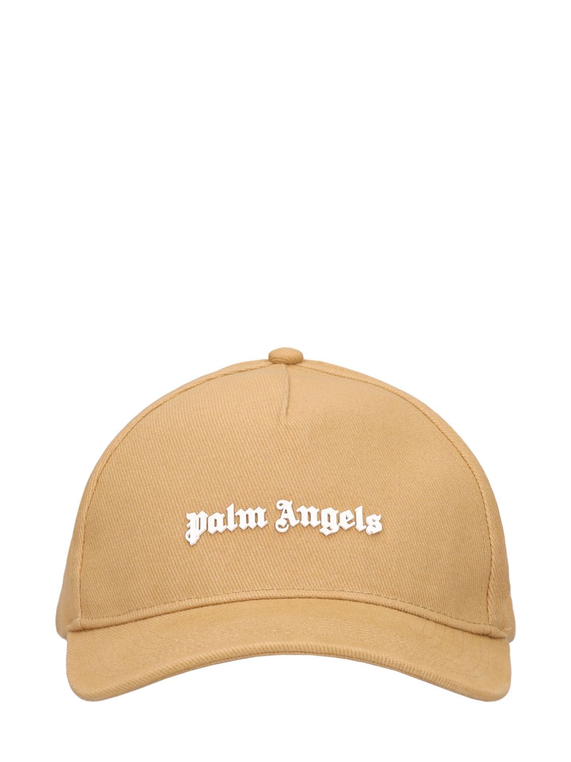 PALM ANGELS LOGO EMBROIDERY COTTON BASEBALL CAP