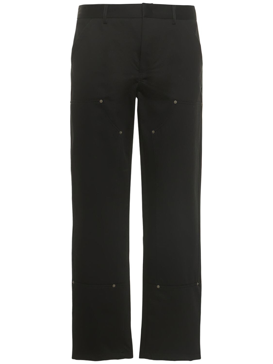 424 Straight Cotton Canvas Pants In Black