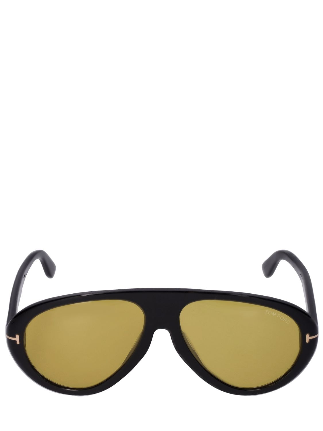 Shop Tom Ford Camillo Pilot Eco-acetate Sunglasses In Black,brown