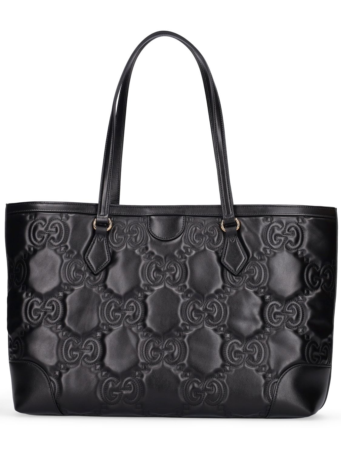 Shop Gucci Ophidia Gg Matelassé Leather Tote Bag In Black