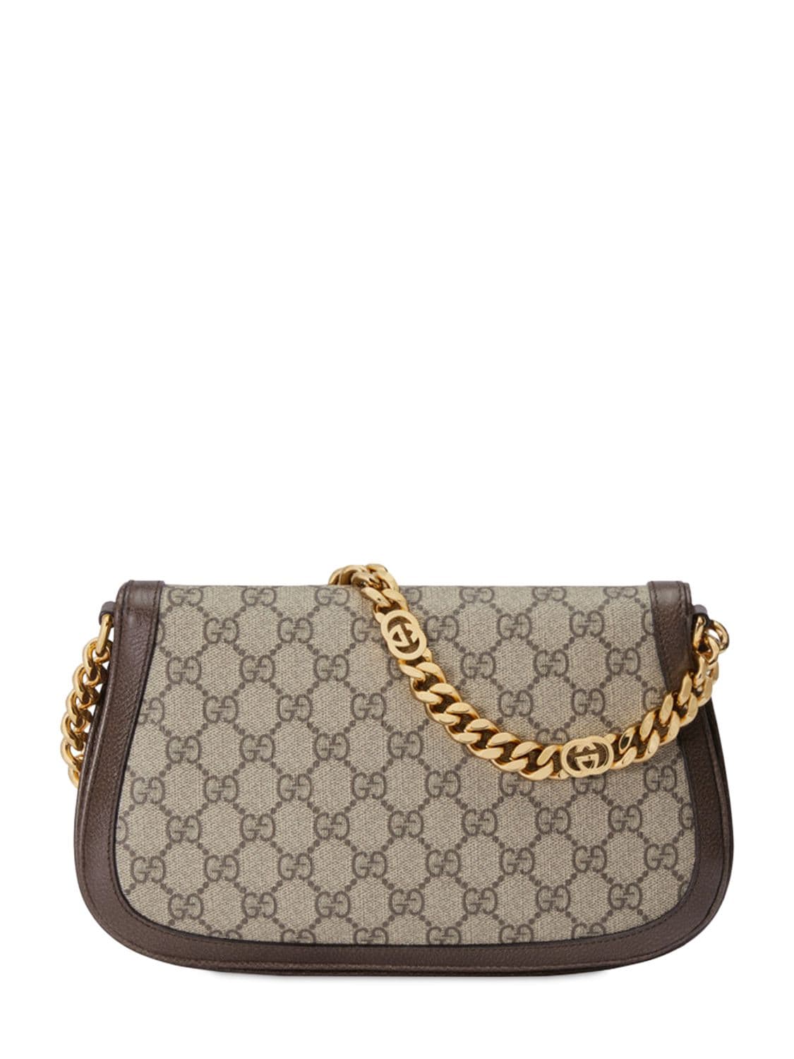 Shop Gucci Blondie Gg Supreme Shoulder Bag In Beige Ebony