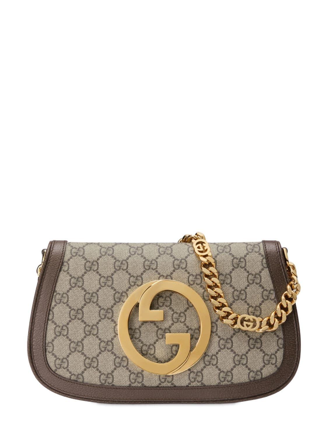 Gucci Blondie Gg Supreme Shoulder Bag In Beige Ebony