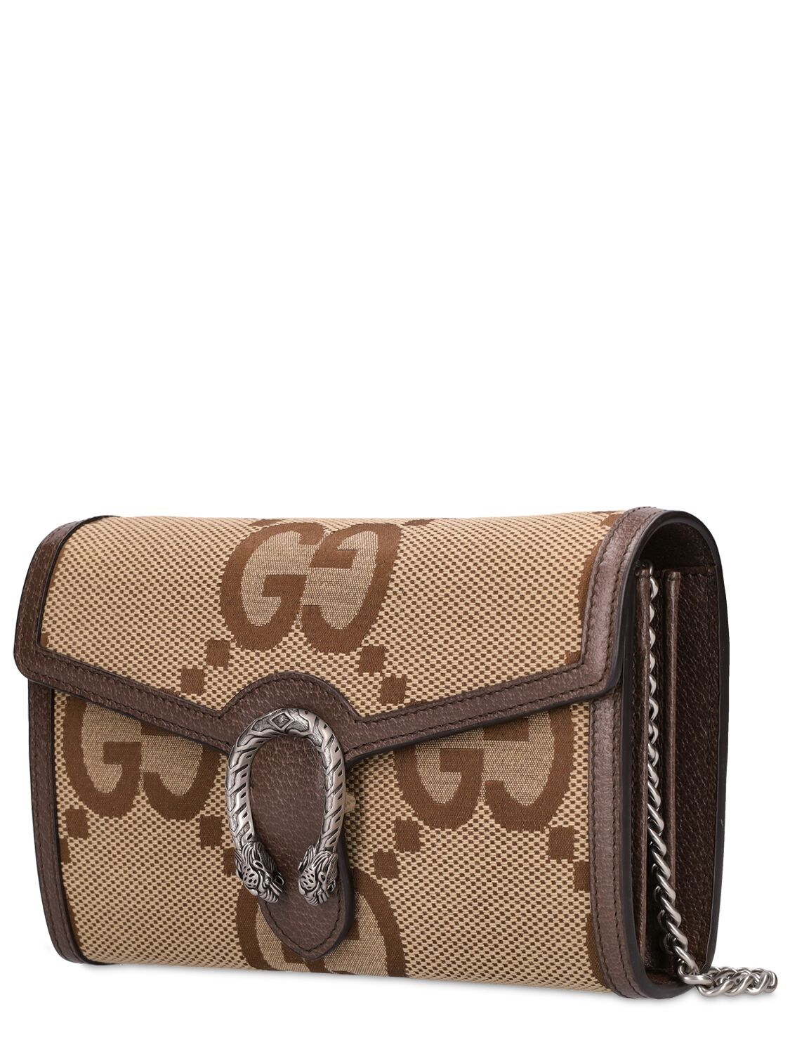 Gucci Dionysus Chain wallet Jumbo GG Camel/Ebony