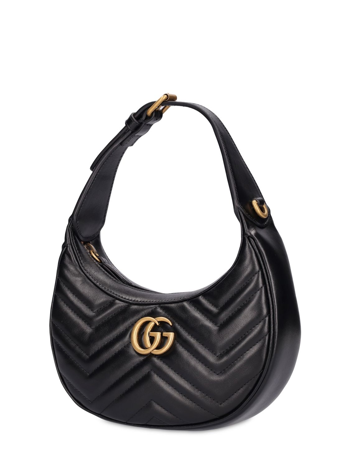 Shop Gucci Mini Gg Marmont Leather Bag In Black